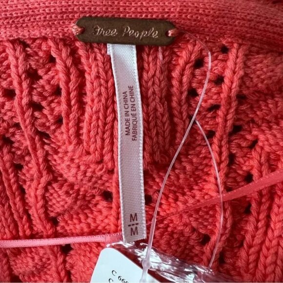 Free People Olive You Cotton Crossover Cardigan Size Medium NWT Brand New - Picture 9 of 10